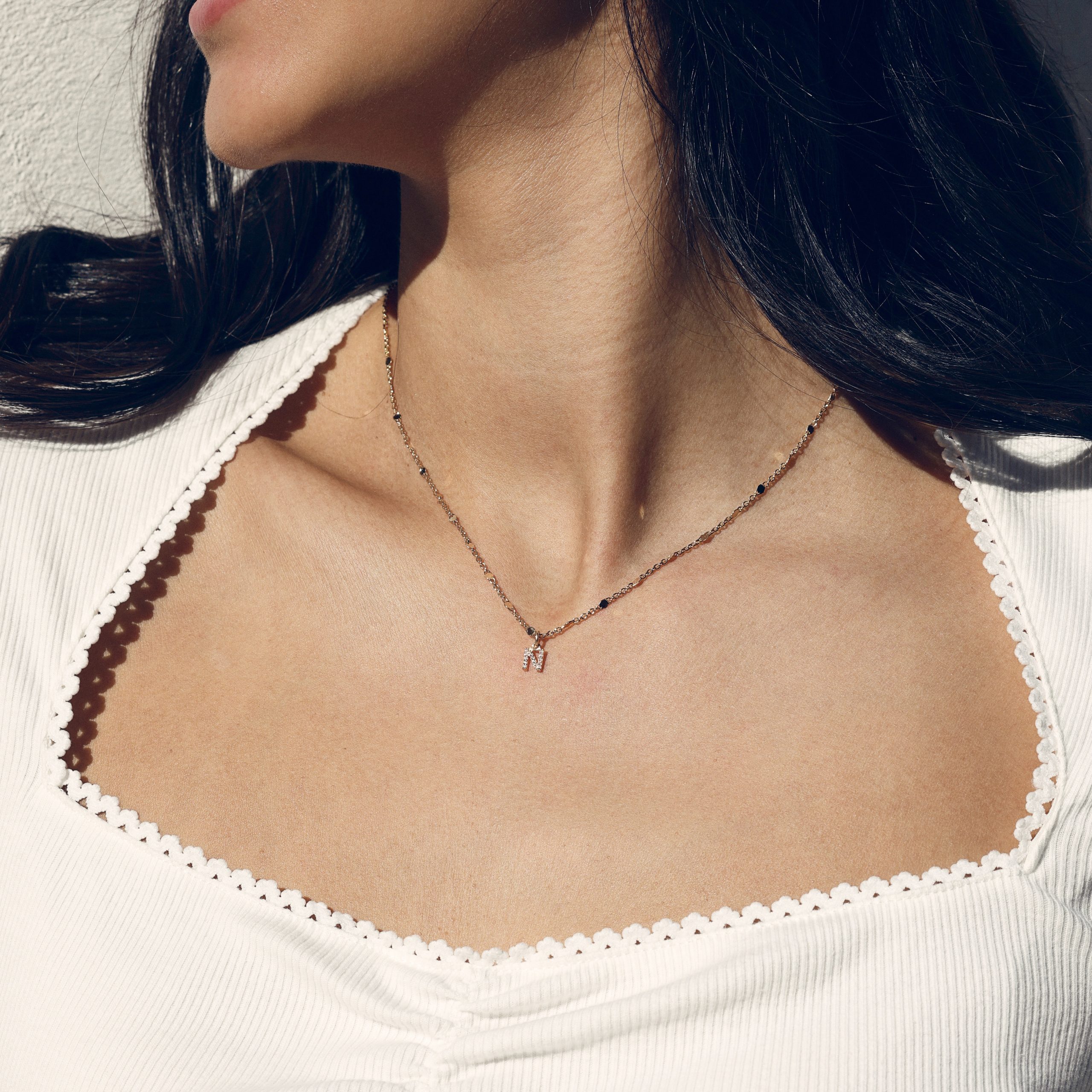 Collier doré Laora en laiton doré 3 microns - Collection personnalisable