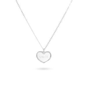Collier Flore Coeur Argent
