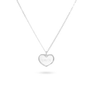 Collier Flore Coeur Argent