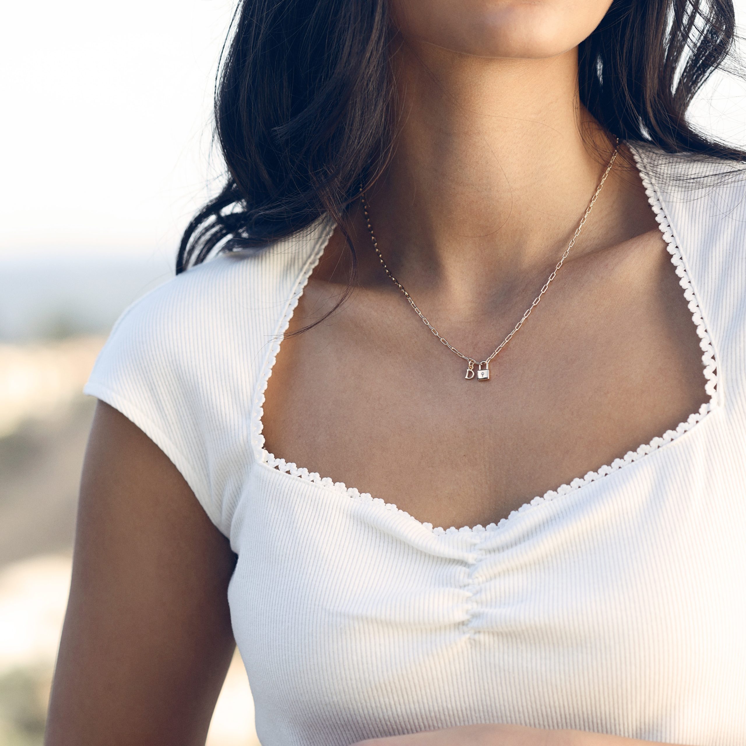 Collier Castille en laiton doré 3 microns ou argent 925 - Collection personnalisable