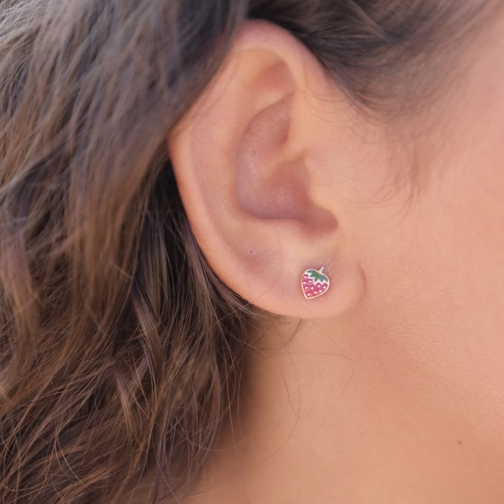 Boucles d’oreilles FRAISE