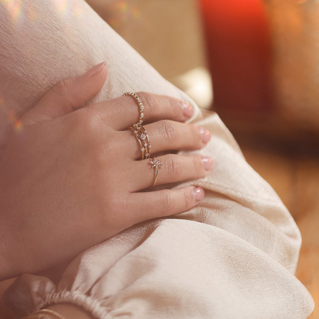 Bague dorée KARLA