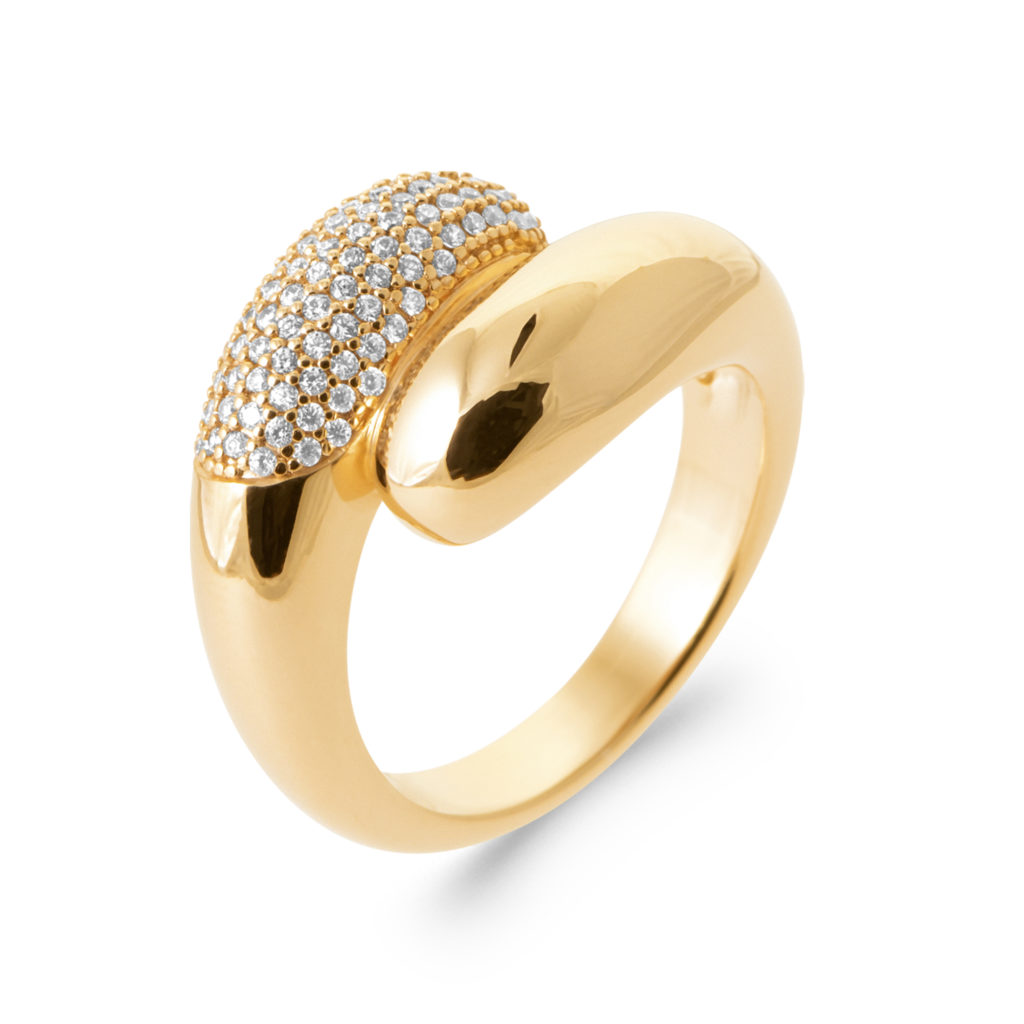 Bague dorée YOKO ZIRCONS