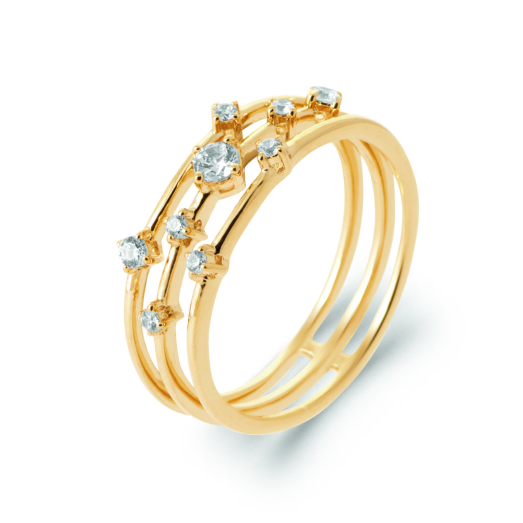 Bague dorée ALFIE