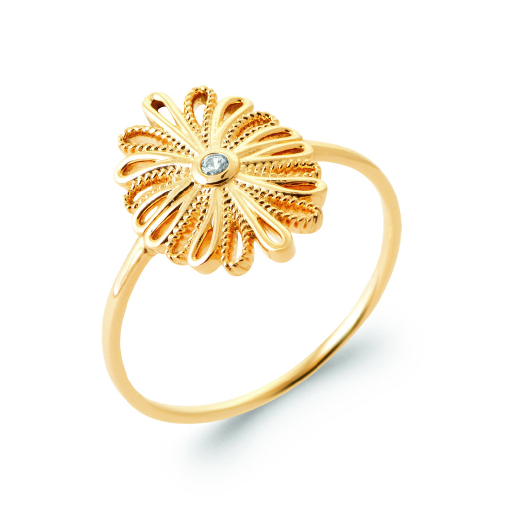 Bague dorée SHAAN
