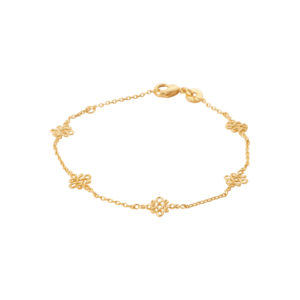 Bracelet JANICE en plaqué or avec motifs entrelacés - Chloé Rose Genève