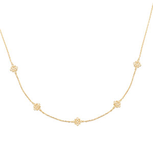 Collier JANICE en plaqué or avec motifs entrelacés - Chloé Rose Genève