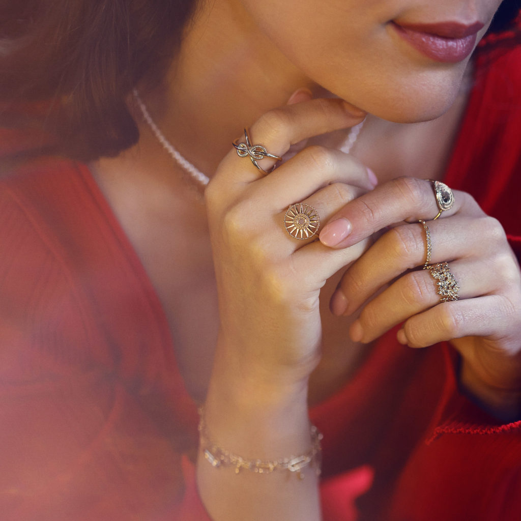 Bague dorée SOLEDAD