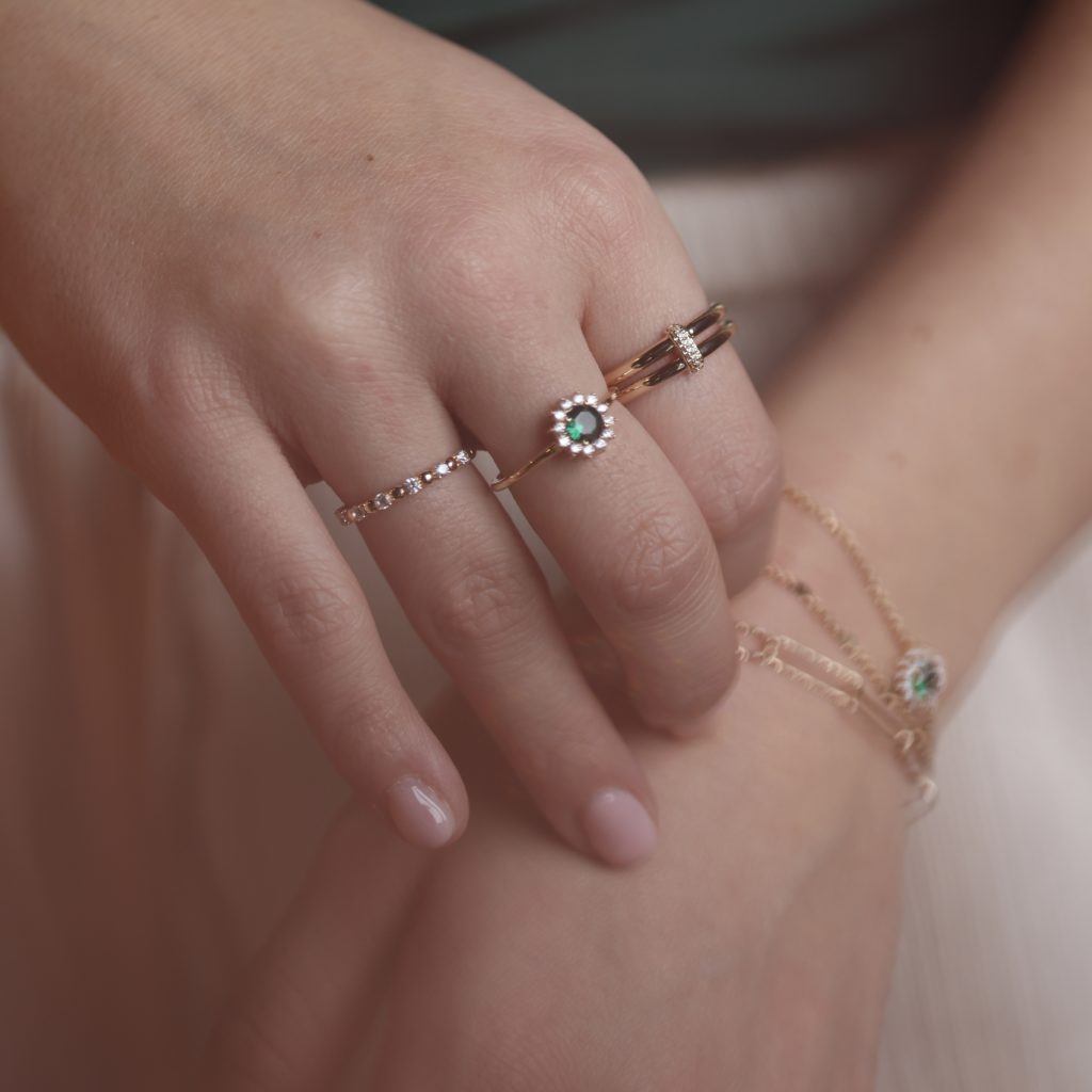 Bague dorée CAPUCINE