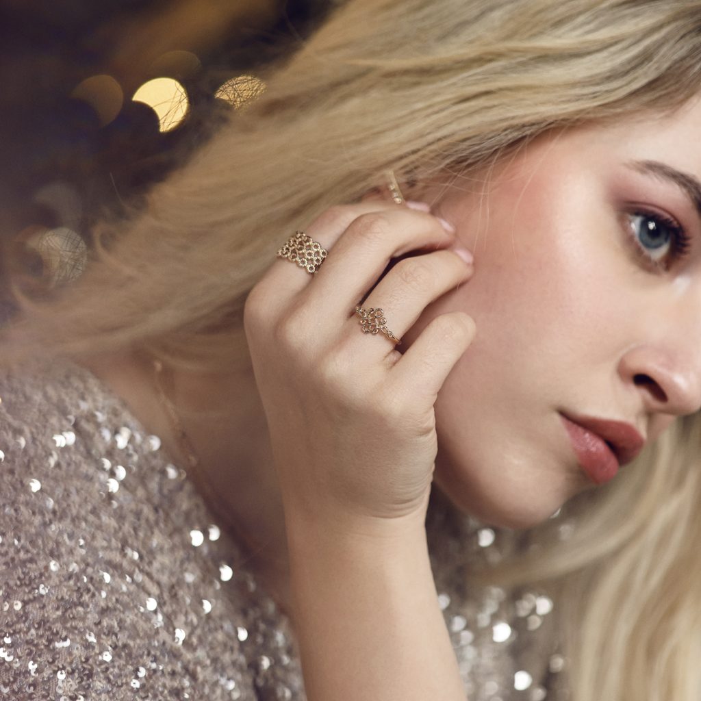 Bague dorée CECILIA TRIPLE