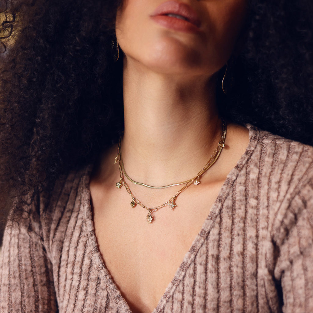 Collier double doré TEYSSA
