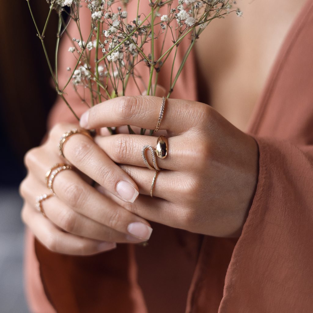 Bague dorée ERIKA