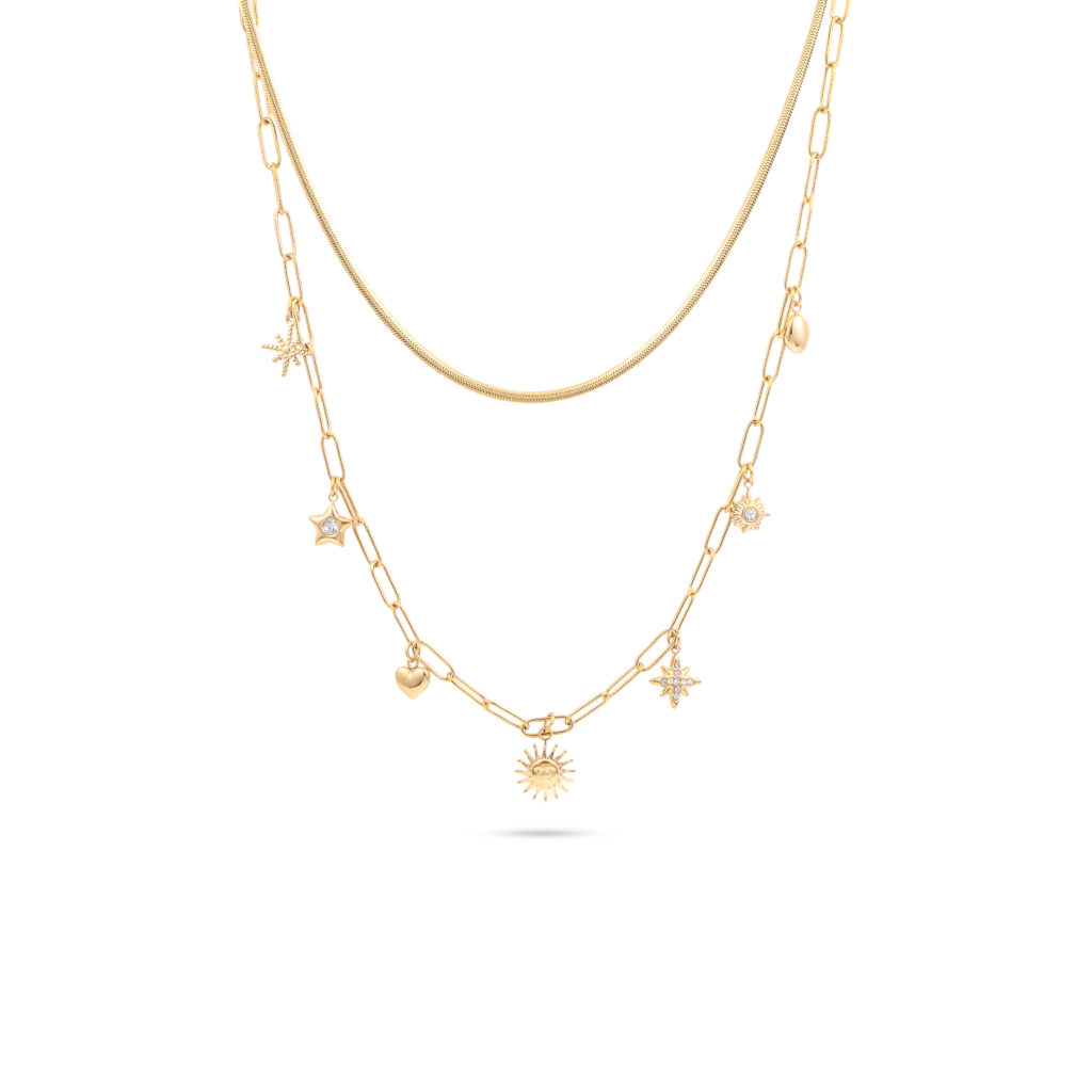 Collier double doré TEYSSA