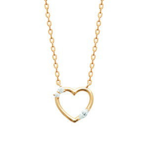 Collier coeur doré Galinda