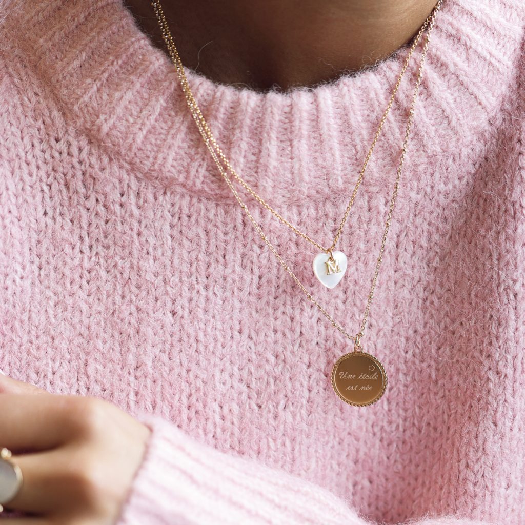 Collier Coeur Nacre