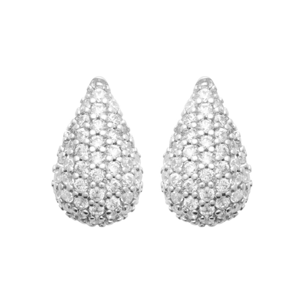 Boucles argentées MINI YOKO ZIRCONS