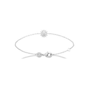 Bracelet argenté BENEDICTE en argent 925 et zircons - Collection Cérémonie