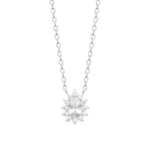 Collier argenté ROMINA en argent 925 et zircons - Collection Cérémonie