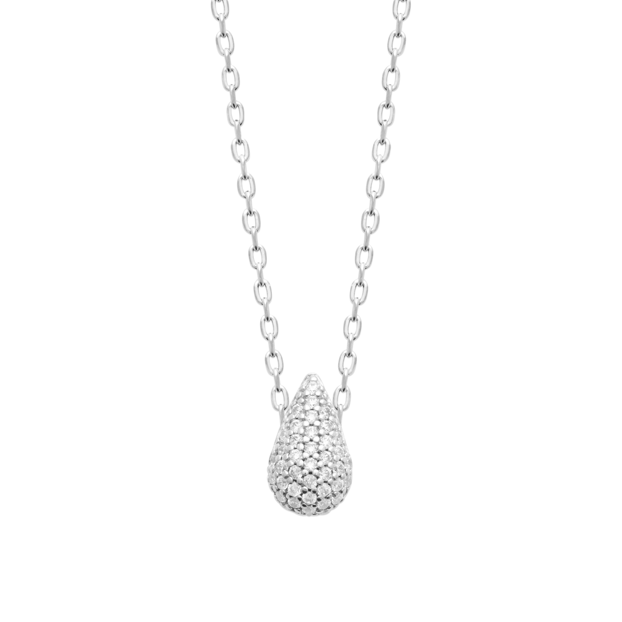 Le collier argenté Killiane de la collection Cérémonie de Chloé Rose est fabriqué en argent 925. Ses zircons font de ce collier un bijou lumineux et élégant.